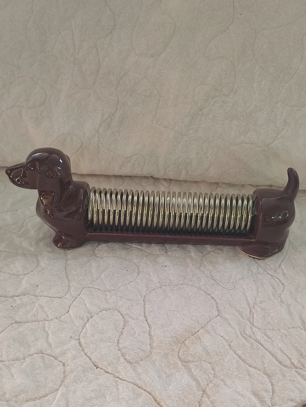 1950s Marston Ceramic Dachshund Dog Letter Holder